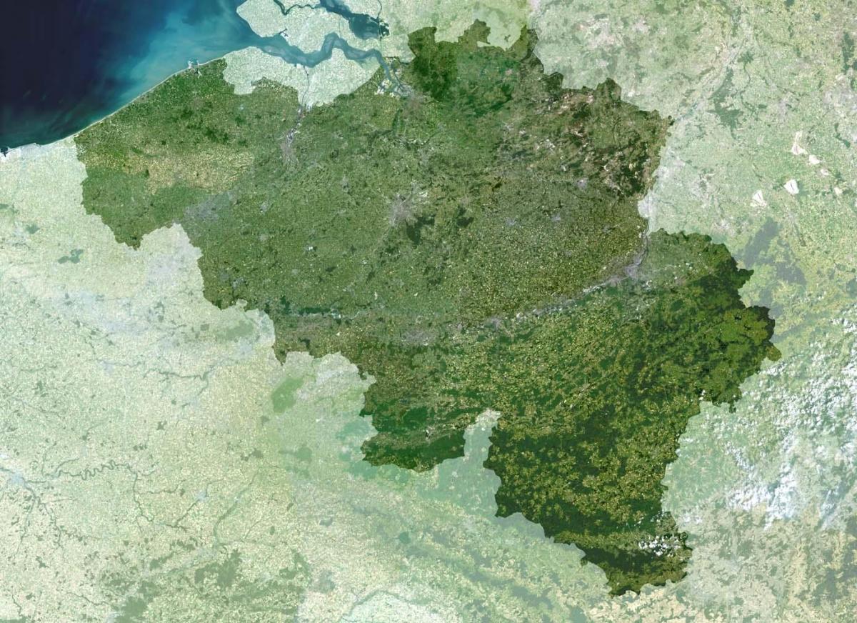 Mapa widokowa nieba w Belgii
